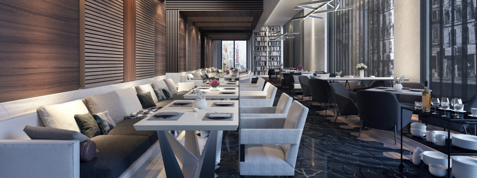 23 Of The Most Instagrammable Blue Restaurants Around The World  Bar  interior design, Luxury restaurant interior, Restaurant interior design