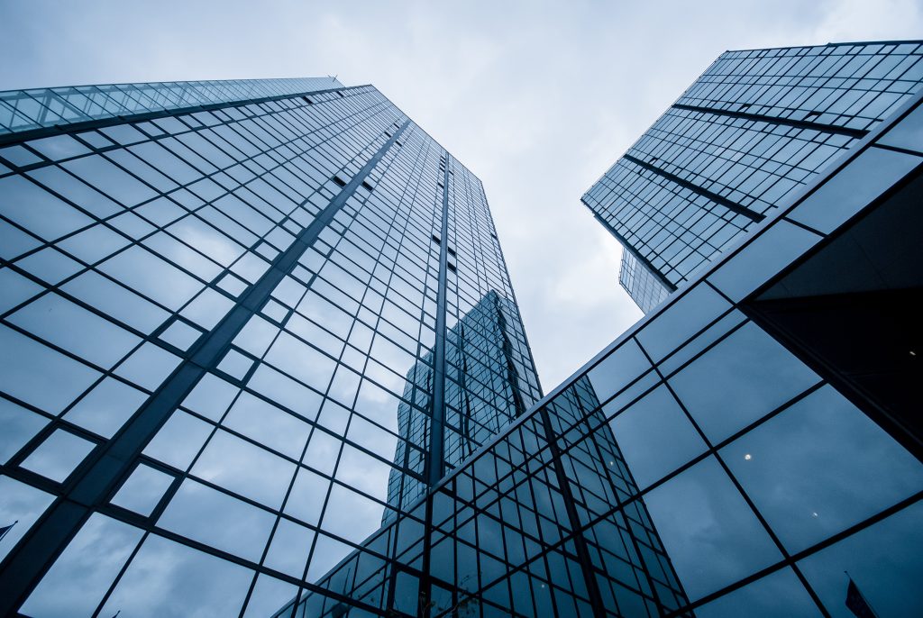 Fixed glass windows on residential towers